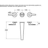 3-hole wall-mounted washbasin tap Pisek