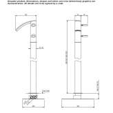 Floor-standing, single-lever, 1-hole washbasin faucet Tornala