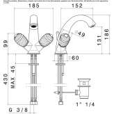 Bateria umywalkowa nablatowa z 1 otworem Inarcs