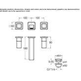 3-hole wall-mounted washbasin tap Valseca