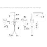 3-hole countertop washbasin tap Mislata