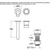 Two-hole, single-lever, wall-mounted washbasin faucet Pliska