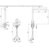 Single-lever washbasin tap made of stainless steel Mislata