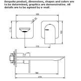 Two-hole, single-lever, wall-mounted washbasin faucet Allegan