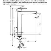 Single-lever countertop washbasin tap Viticuso