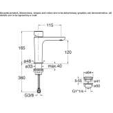 Single-lever washbasin faucet Delaware