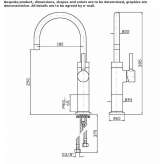 Single-lever countertop washbasin tap with aerator Byram