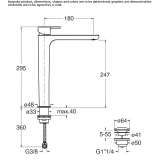 Single-lever countertop washbasin tap Delaware