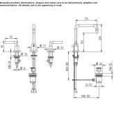 3-hole countertop washbasin tap Vasilati