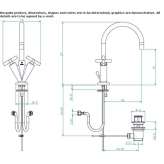 1-hole washbasin tap with single rosettes Vasilati