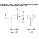 Single-lever wall-mounted faucet Hoshcha