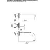 3-hole wall-mounted washbasin tap without stopper Yatzachi