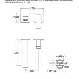 2-hole wall-mounted washbasin tap Lirio