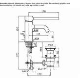 Countertop washbasin tap with aerator Byram