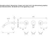 3-hole stainless steel wall-mounted basin tap with adjustable spout Moerdijk