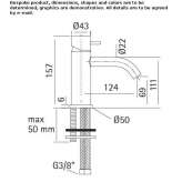 Countertop washbasin tap Kuhmo