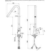 Countertop washbasin tap Irodouer