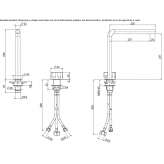 Countertop washbasin tap made of stainless steel Mislata