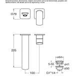 Bateria umywalkowa ścienna jednouchwytowa Ilford