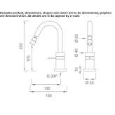 Deck-mounted hydroprogressive faucet with adjustable spout Whittier