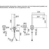 3-hole countertop washbasin tap Wyee