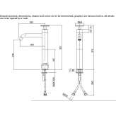 Countertop 1-hole stainless steel washbasin tap Korgan