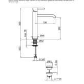 Single-lever countertop washbasin tap Rowland