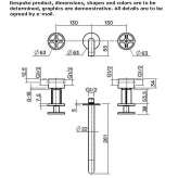 3-hole wall-mounted washbasin tap made of stainless steel Korgan