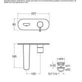 Wall-mounted washbasin tap Delaware