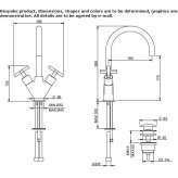 Countertop washbasin tap with 1 hole, brass Zapatero