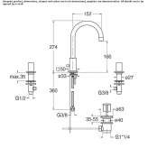 Countertop washbasin tap Hervias