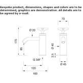 Hydroprogressive 1-hole stainless steel washbasin faucet Cuitiva