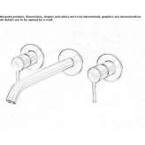 Set of 2 single taps for wall mounting Hoshcha