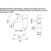 Deck mounted cold water shut-off valve Anaya