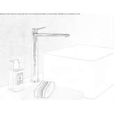 Single-lever countertop washbasin tap Perkata