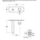 Wall-mounted washbasin tap Kamyshla