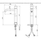 1-hole stainless steel basin tap Etucuaro