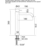 Countertop washbasin tap made of stainless steel Kuhmo