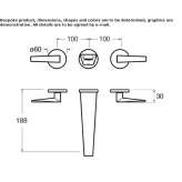 3-hole wall-mounted washbasin tap Pisek