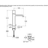 Single-lever washbasin tap Valseca