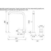 Two-hole tap with swivel spout Anaya