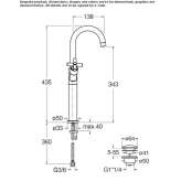 Washbasin tap with automatic stopper Horodnia