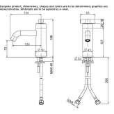 Countertop, hydroprogressive, 1-hole washbasin tap Ovilla