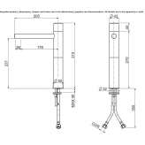 Hydroprogressive washbasin tap made of stainless steel Etucuaro