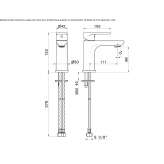 Bateria umywalkowa nablatowa jednouchwytowa bez odpadu Smithton