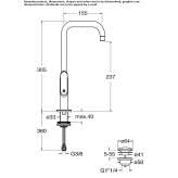 1-hole countertop washbasin tap Itatuba