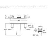 Concealed bathtub set with a plate Mocoa