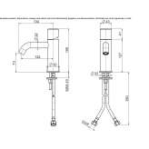 Single-lever washbasin tap made of stainless steel Etucuaro