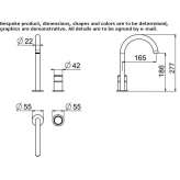 2-hole countertop washbasin tap Garguera