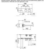 Wall-mounted washbasin tap with a plate without a plug Ormeau